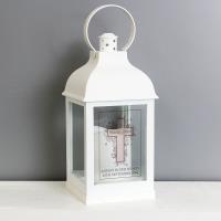 Personalised Floral Cross White Lantern Extra Image 2 Preview